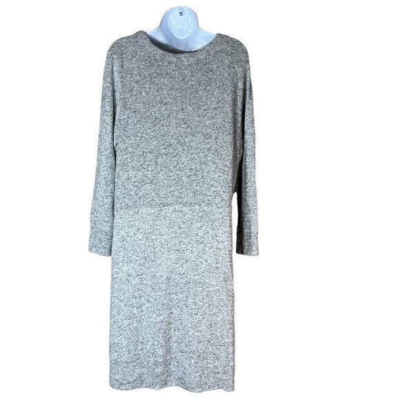 Soft Surroundings Easy Living drawstring waist gray sweater knit dress‎ - Picture 6 of 13